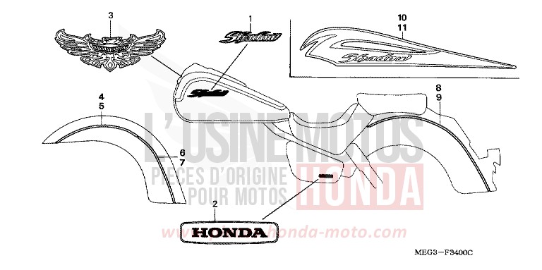 MARK for Shadow Aero CANDY BLAZE ORANGE (YR196BB) from 2006